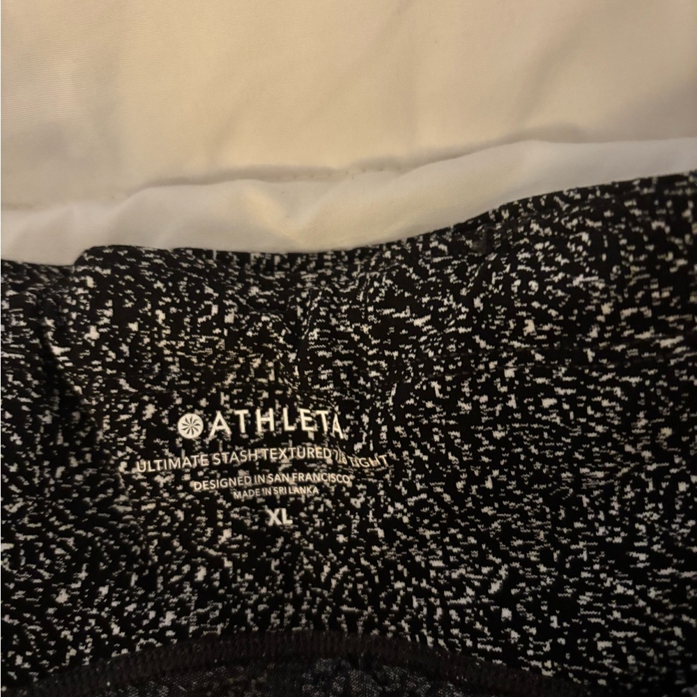 Athleta Black and White Patterned Leggings